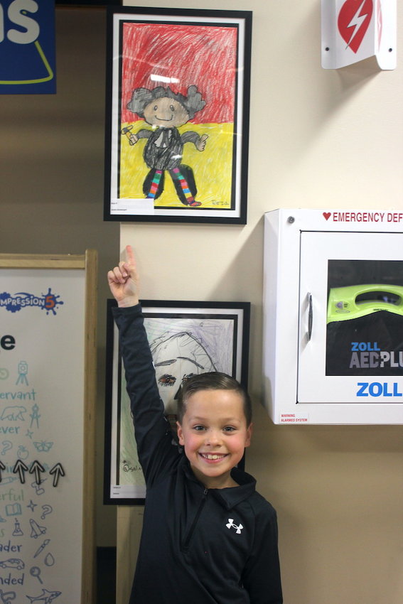 Donley Elementary student Reza Farzam-Behboodi was thrilled to have her art displayed at Impression 5.