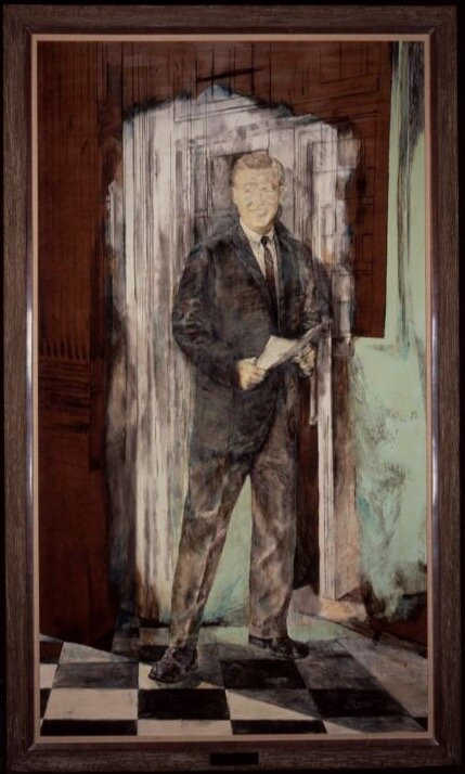 The state Capitol holds a large collection of portrait art, including the “unfinished” portrait of former Gov. John Swainson
