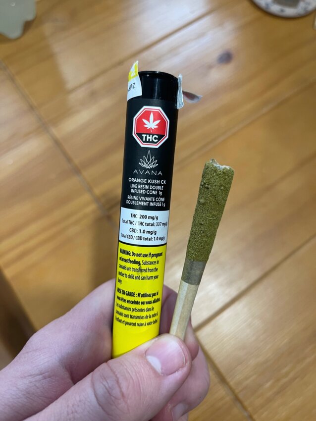 Orange Kush Cake Live Resin Double-Infused Pre-Roll by Avana | 33.7% THC | $12.30/g