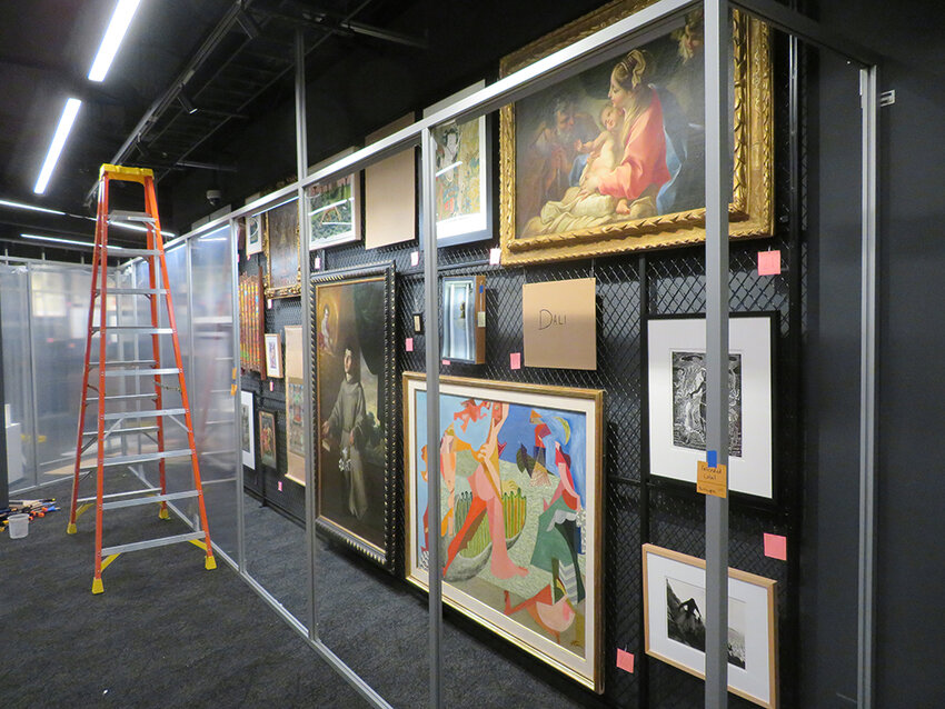 The central wall of the MSU Broad’s Center for Object Research and Engagement, or CORE, is home to some of the most beloved artworks from the Kresge Art Museum days, including “The Vision of St. Anthony,” by Spanish master Francisco de Zurburán, visible at center of wall, and Hananiah Harari’s “Birth of Venus,” to the right of the Zurburán.