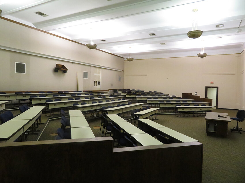 One of the many spaces that Cooley Law School had converted to classrooms, which in turn would offer amply space for City Council chambers.