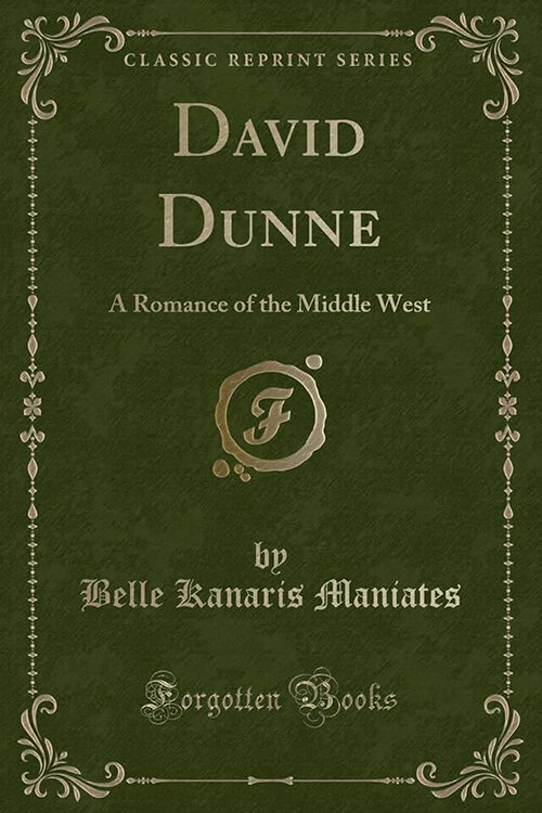 Popular books of Maniates’ time were often laced with what were referred to as “American orphan” themes, perhaps influenced by the trains of the late 19th and early 20th centuries that sent orphaned children across the country looking for foster parents. Maniates’ first book, “David Dunne,” (1912), about an orphan boy who grows up to become governor, fit nicely in that genre.