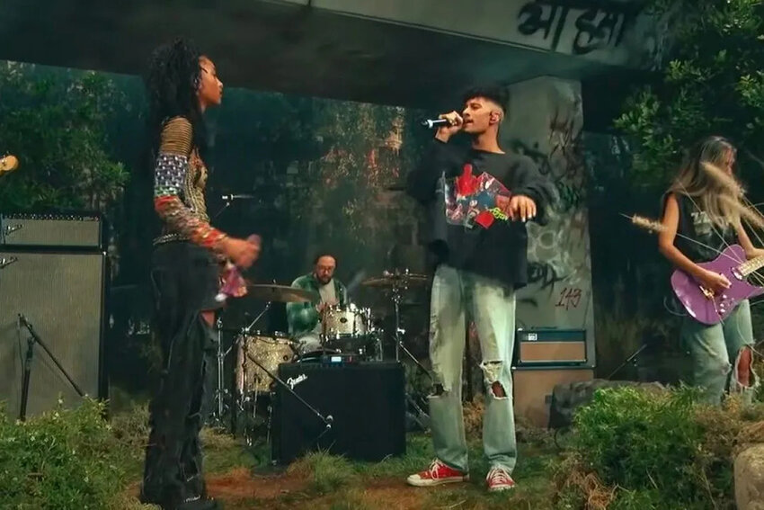 Willow Smith and Tyler Cole performing their double-platinum song, “Meet Me at Our Spot,” in 2021.