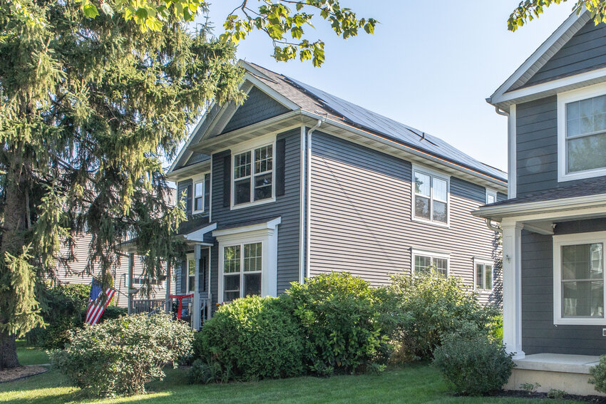 A view of the solar panels on the Siegle home in East Lansing's Bailey Neighborhood.