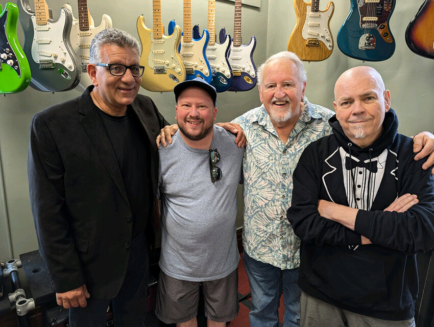 From left: Mike Skory, Mike “Cheech” Swartwood, Mike Daniels and S.J. “Frog” Forgey, the principal members of the Lansing Blues All-Stars, will be joined by local vocalists Angel Dottery, Filomena Castriciano and Jill Messing for their set Saturday evening (Sept. 21) at UrbanBeat.