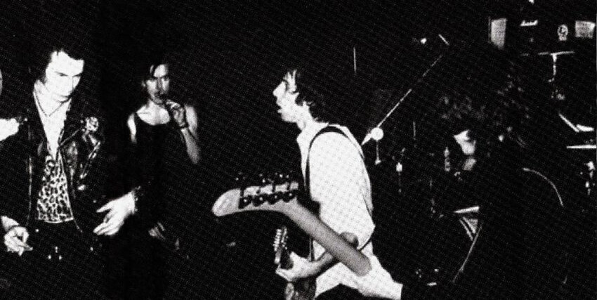 Courtesy photo
Sid Vicious (left) prepares to annoy the Dogs at a 1977 show at Whisky a Go Go in Hollywood.