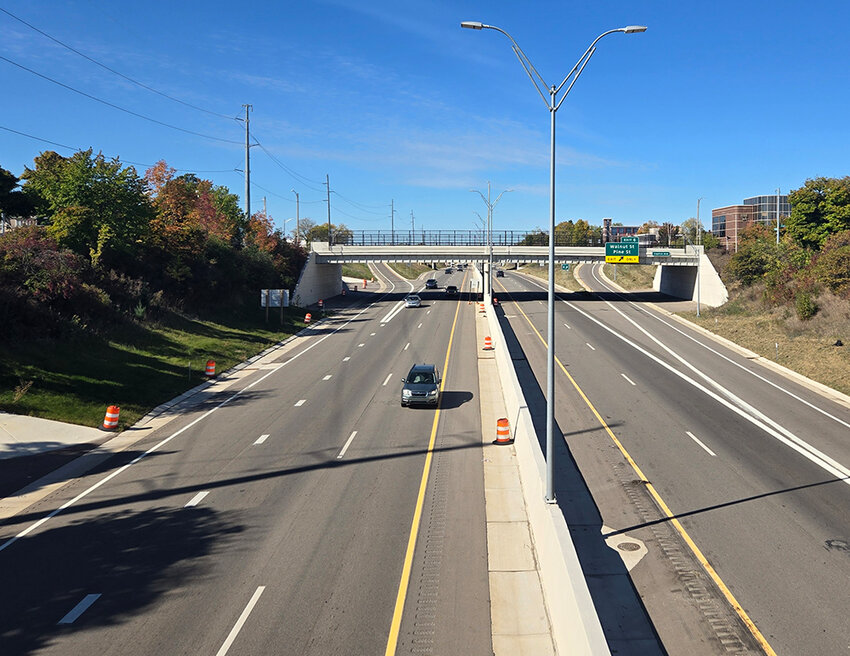 Tyler Schneider/City Pulse
Construction of Interstate 496 in the 1960s wiped out a historically Black neighborhood south of downtown Lansing and hence cut a swath through the city’s canopy.