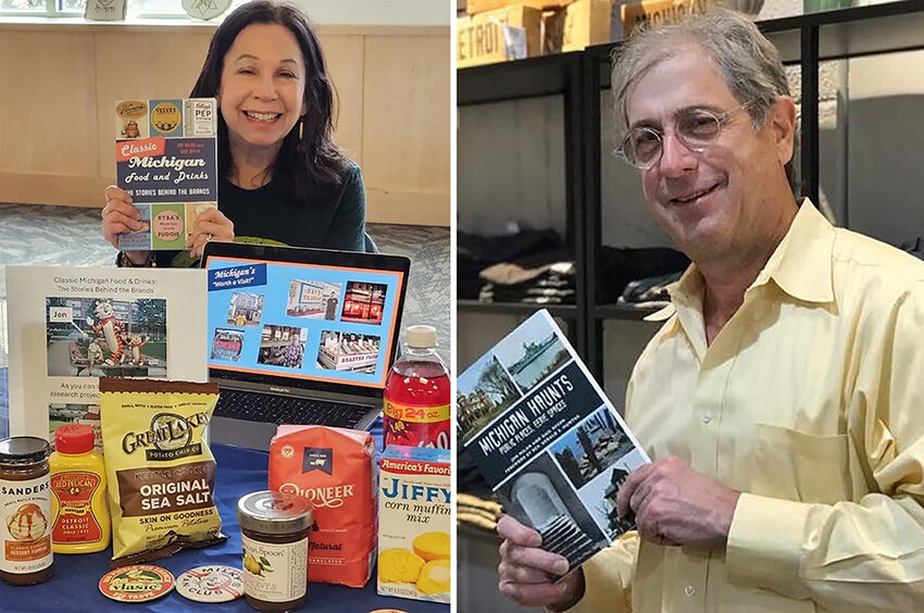 Courtesy photo
Authors Gail Offen (left) and Jon Milan’s new book, “Classic Michigan Food and Drinks,” is an excellent travel guide for exploring the origins of Michigan food culture.