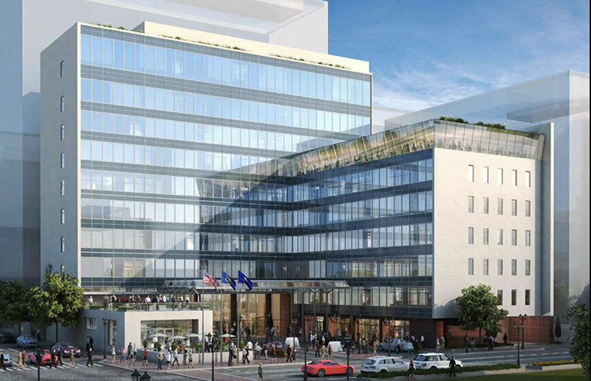 Once Lansing’s new City Hall is completed next year, Chicago developer J. Paul Beitler will be able to begin his conversion of the current City Hall to a hotel, restaurant and retail center, pictured in this rendering.