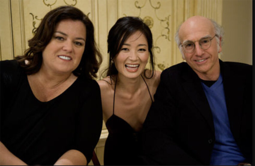 Courtesy photo
Chee-Yun snapped a pic with Rosie O’Donnell and Larry David after making a guest appearance on David’s “Curb Your Enthusiasm,” in which she played herself.