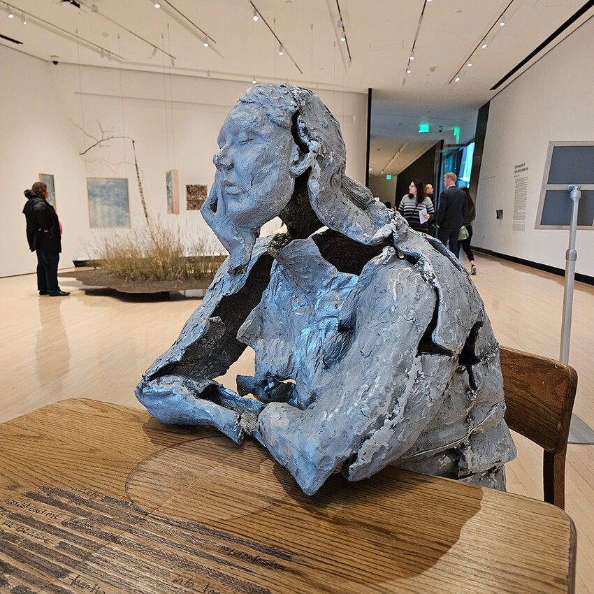 Chelsea Roberts for City Pulse
Weaver’s self-portrait, a sculpture cast from her own body.