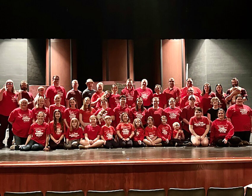 Photo by Sarah Harvey
The full cast of “The Music Man.”