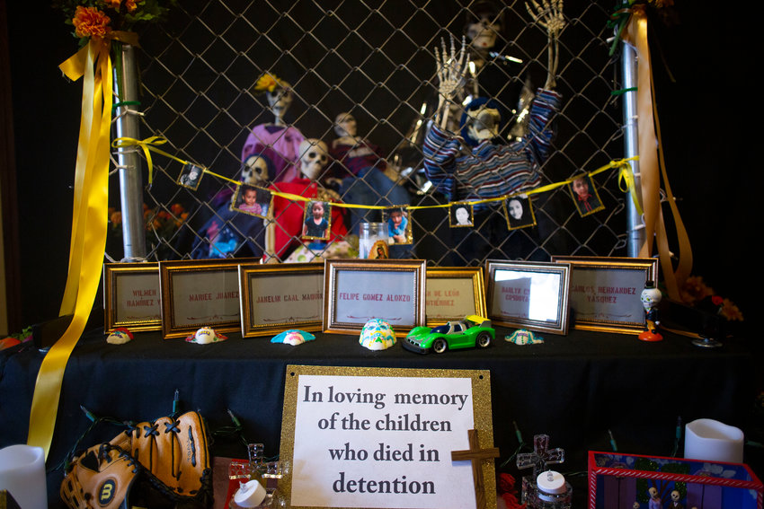 The Michigan Alliance for Latino Education and Culture (MALEC) created an elaborate altar honoring seven children whose deaths are linked to the poor treatment administered in federal detention centers.