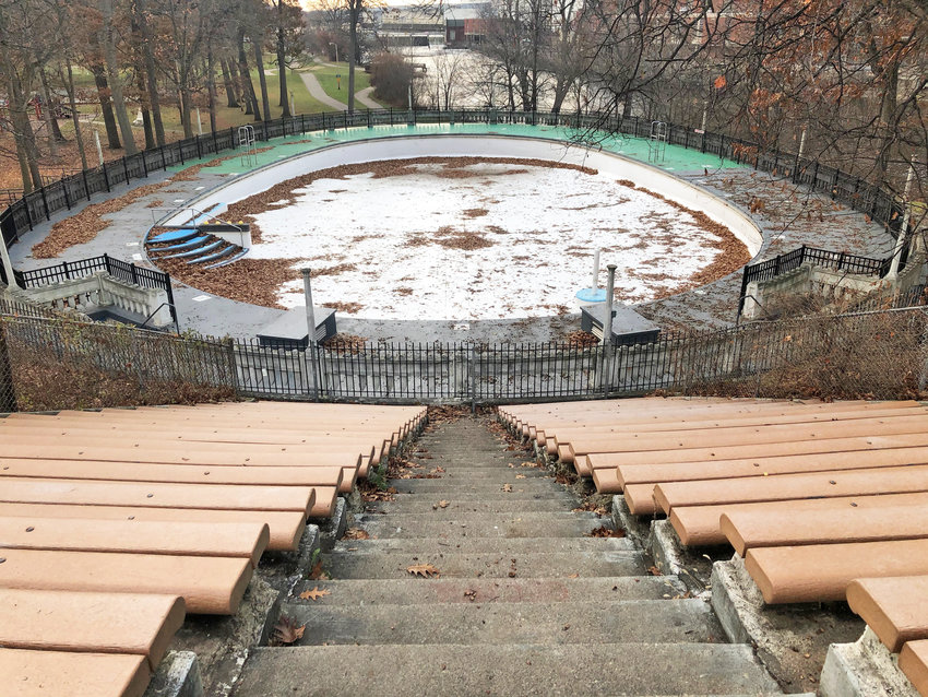 Efforts to save the iconic Moores Park Pool, pictured here in December 2019, are slowed by the pandemic but not dead, officials say.