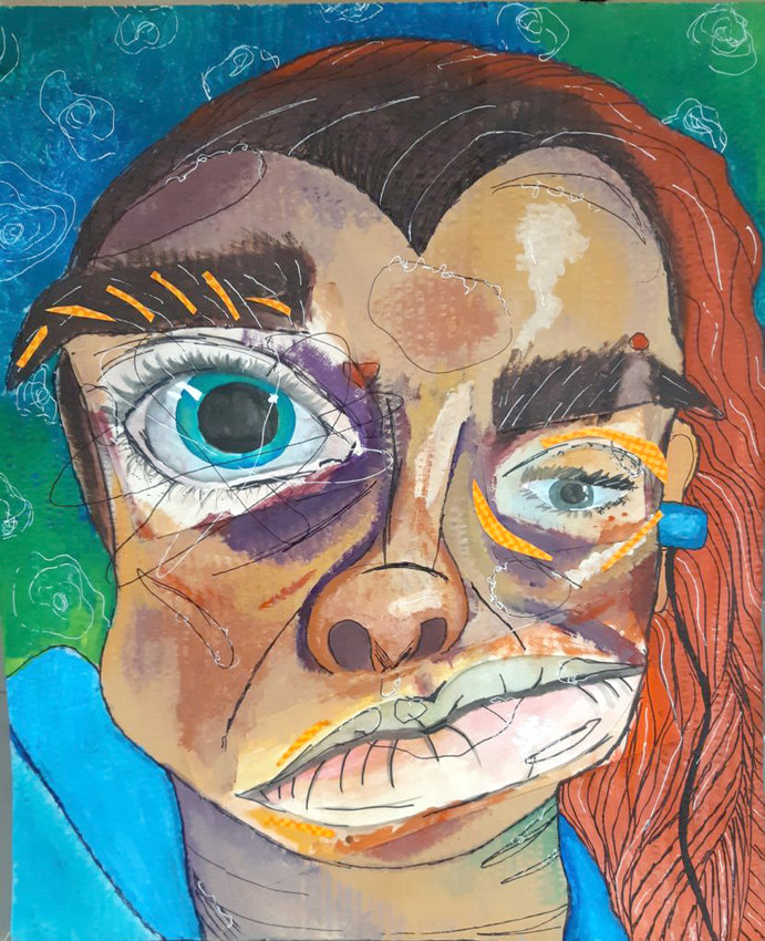 &ldquo;Green Euphoria,&rdquo; by Hannah Dombroski, from the Lansing Art Gallery&rsquo;s current online exhibit of high school student art.