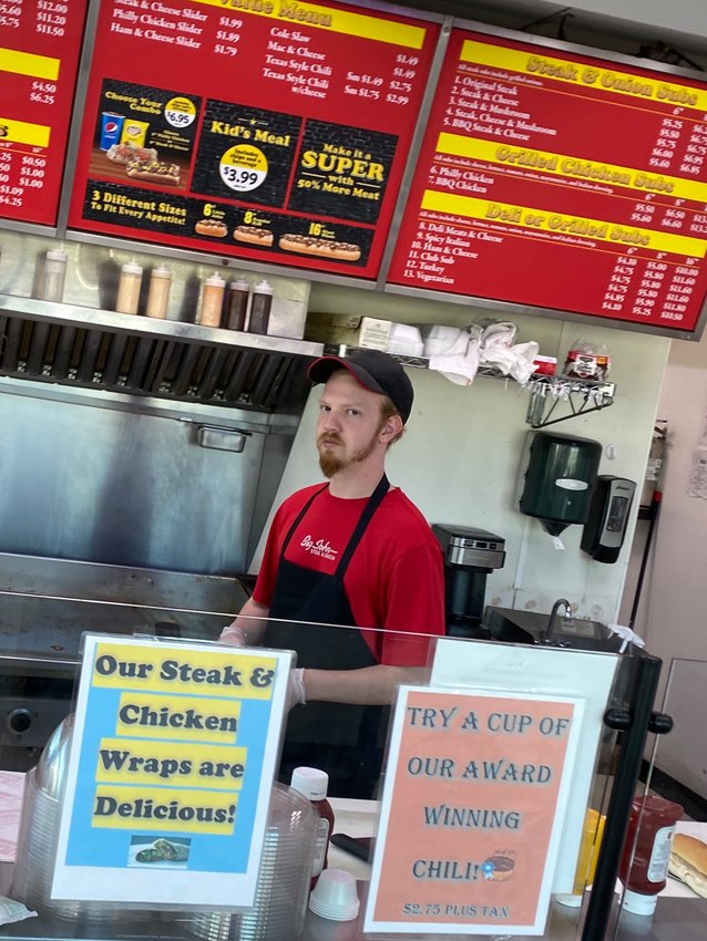 An employee at Big John Steak &amp; Onion in Frandor yesterday,