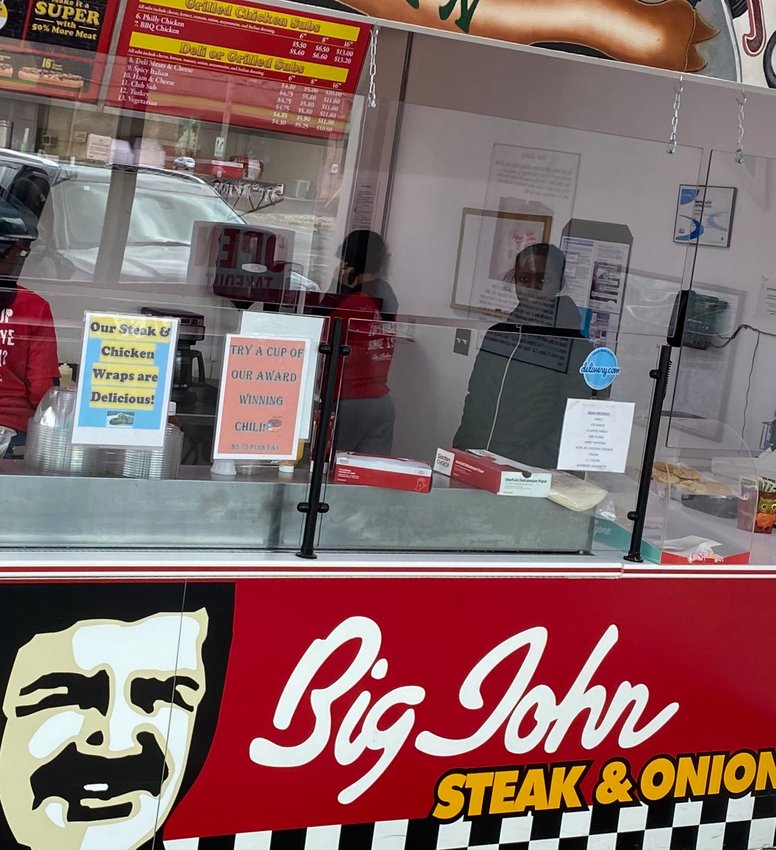 Three workers at the Big John Steak &amp; Onion location in Frandor were seen today without face covers and not social distancing. One said employees &quot;do not have to wear masks.&quot;