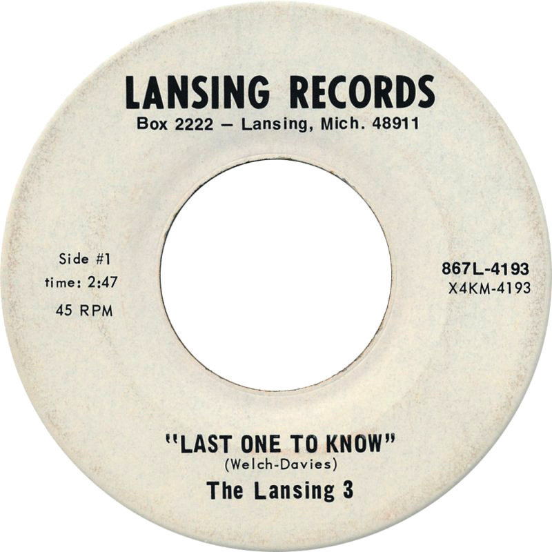The Lansing 3 &ldquo;Last One To Know&rdquo; &mdash; 1969