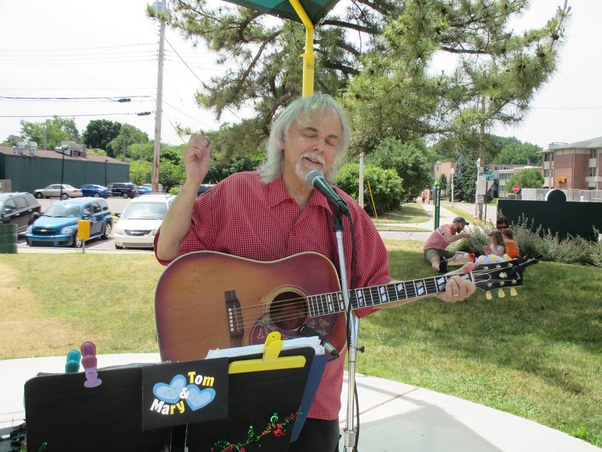 Tom Heideman, writer of &quot;Singing Peace (A Christmas Song),&quot; performing live.