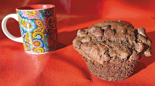 Nothing beats a chocolate muffin with a cup of coffee.