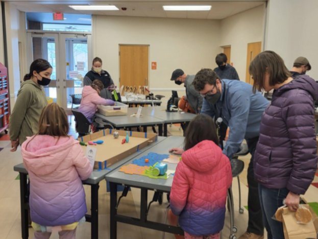 The Maker Studio has many hands-on activities for visitors of all ages to enjoy.
