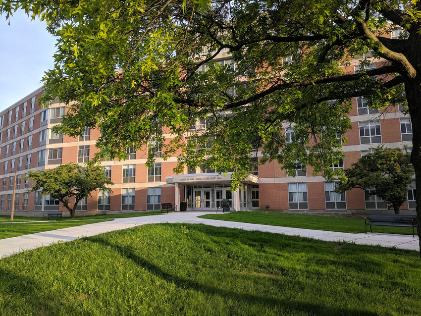 Fee Hall on the campus of Michigan State University.