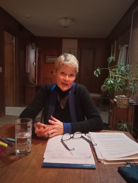 Ingham County Prosecutor Carol Siemon in her home office. In an exclusive interview, Siemon explains her decision to leave office two years early.