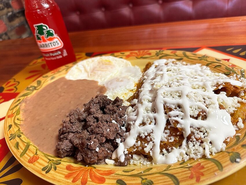 Both Pablo&rsquo;s restaurants offer a large breakfast selection, including breakfast burritos and tacos, omelets, Huevos Rancheros and Chilaquiles, layered tortilla chips mixed with a mild red salsa, topped with queso fresco and sour cream and served alongside two eggs, refried beans, avocado and chopped steak.