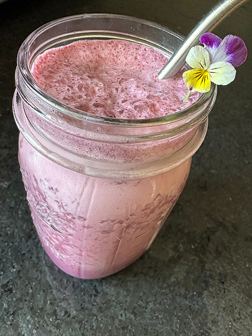 Courtesy of Ari LeVaux   Huckleberries can be hard to find, but you can use any blue-tinted berries in this refreshing, heat-combatting summer milkshake.
