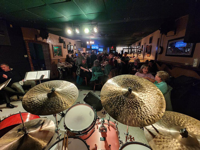 Drummer Jeff Shoup took a quick break from organizing Jazz Tuesdays at Moriarty&rsquo;s &mdash; and from laying down the beats &mdash; to capture the view from his drum kit.