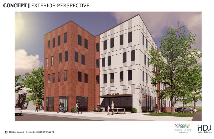 The Lansing Housing Commission has proposed building a mixed-income and mixed-use apartment complex in downtown Lansing on Grand Avenue between Lenawee and Kalamazoo streets. It took another step toward reality today with the announcement that the state has awarded the LHC a $1.5 million dollar tax credit for the project.
