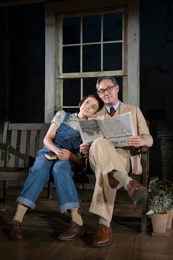 The all-wise-and-knowing Atticus Finch comes down to earth in the hands of Richard Thomas (right) in the touring production of &quot;To Kill a Mockingbird.&quot;