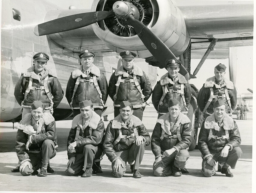 William Castanier Sr. (back row, far left), father of City Pulse books columnist Bill Castanier, was a bombardier/navigator on a B-17 in 1944.