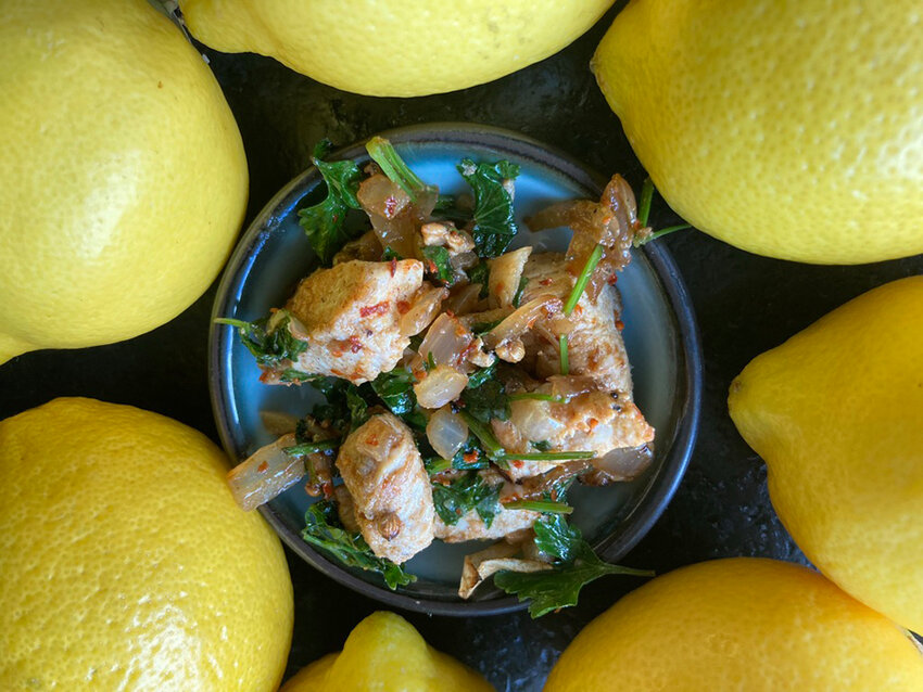 Ari LeVaux says his blended-lemon chicken will “inspire expletives of joy as the glorious cubes of chicken explode nonviolently in your mouth.”