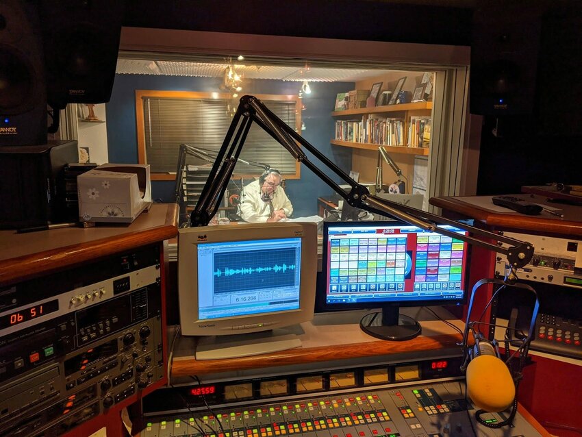 The late Al Kresta, founder and president of Ave Maria Radio in Ann Arbor, hosting his show. Kresta died of liver cancer last week. A new Lansing radio station was his final project, Ave Maria vice president David Vachereese said.