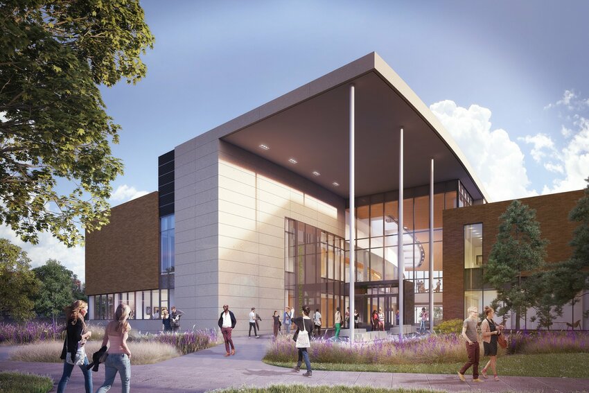A rendering of the Broad College of Business at Michigan State University. A former faculty member has filed a discrimination lawsuit alleging she was unfairly fired.