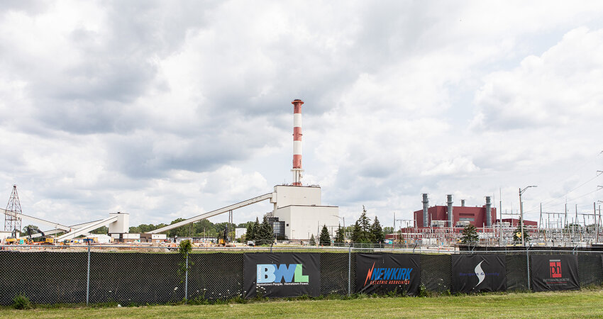 Despite opposition from local environmentalists, the Lansing Board of Water &amp; Light is moving ahead with plans to build another gas-fired power plant at its Delta Energy Park. On the left is the old Erickson Power Plant, which burned coal. The BWL closed it in 2022 after starting up the gas-fired plant to the right.