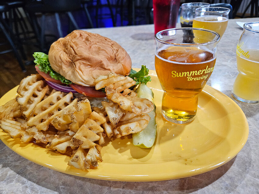 At Summerlands Brewing Co., the meat (like this Kahlua pork-topped burger) is the main event.