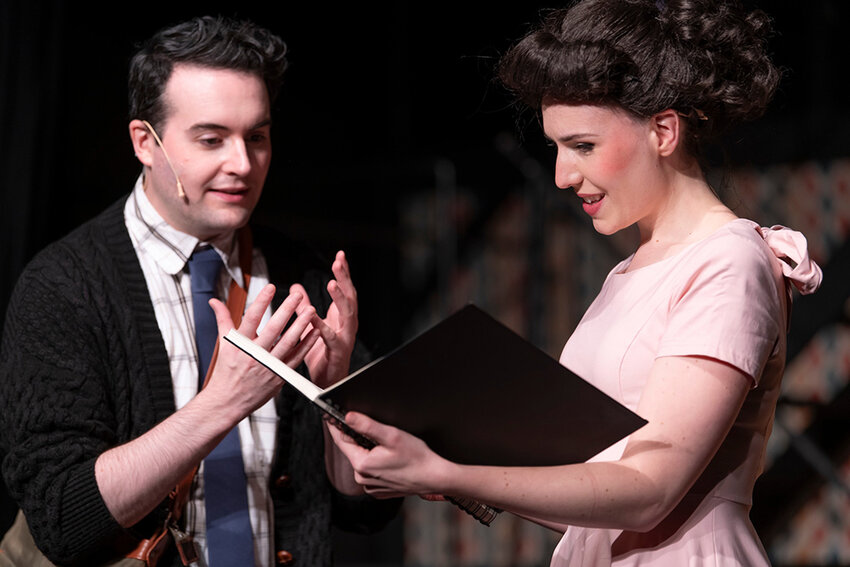 Photo by Trumpie Photography   Lewis Elson (left) as Gerry Goffin and Caila Conklin as Carole King in Peppermint Creek Theatre Co.&rsquo;s production of &ldquo;Beautiful: The Carole King Musical.&rdquo;