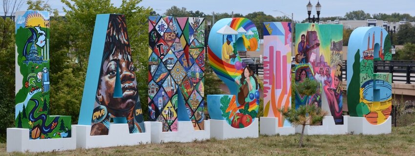 Lansing's newest placemaking effort comes in the form of a &ldquo;Hollywood-style&rdquo; sign at the corner of Grand Avenue and Saginaw Street.