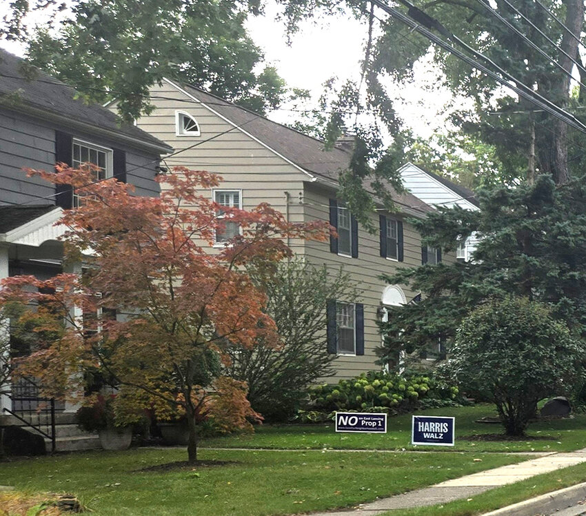 Residents of the Glencairn neighborhood in East Lansing displayed a lawn sign announcing their opposition to a controversial housing proposal.