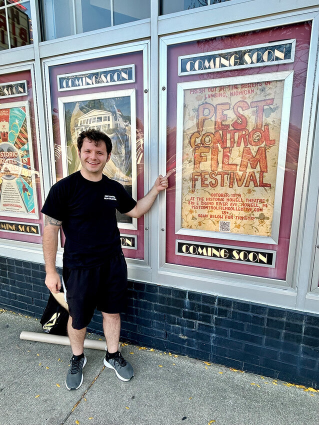 Courtesy of Jack Pratt  Pest Control Film Festival co-founder Jack Pratt outside the Historic Howell Theater.