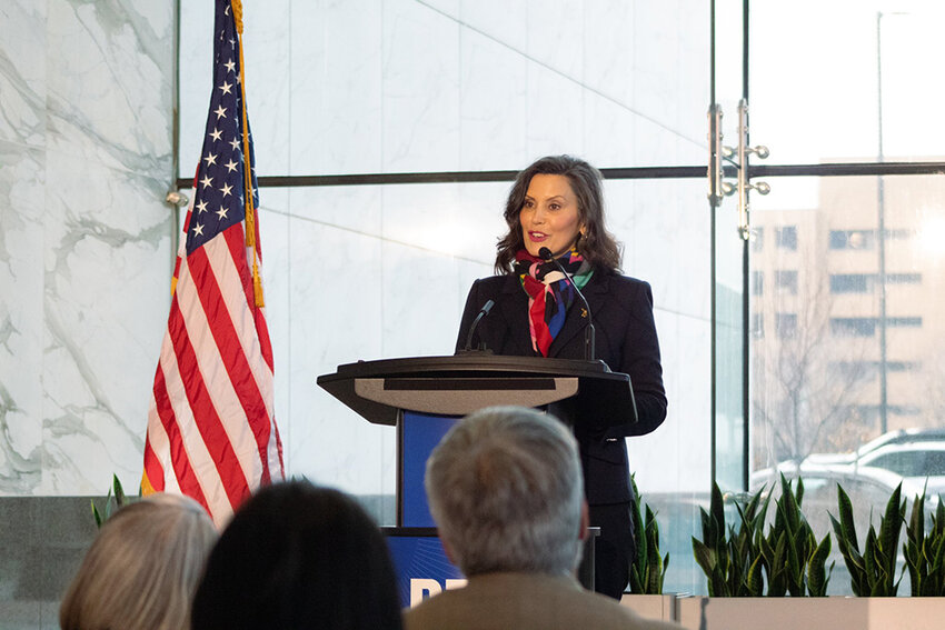 Courtesy photo  Gov. Gretchen Whitmer has proposed a 32% wholesale tax on recreational marijuana, part of her ambitious budget plan to fund road repairs.
