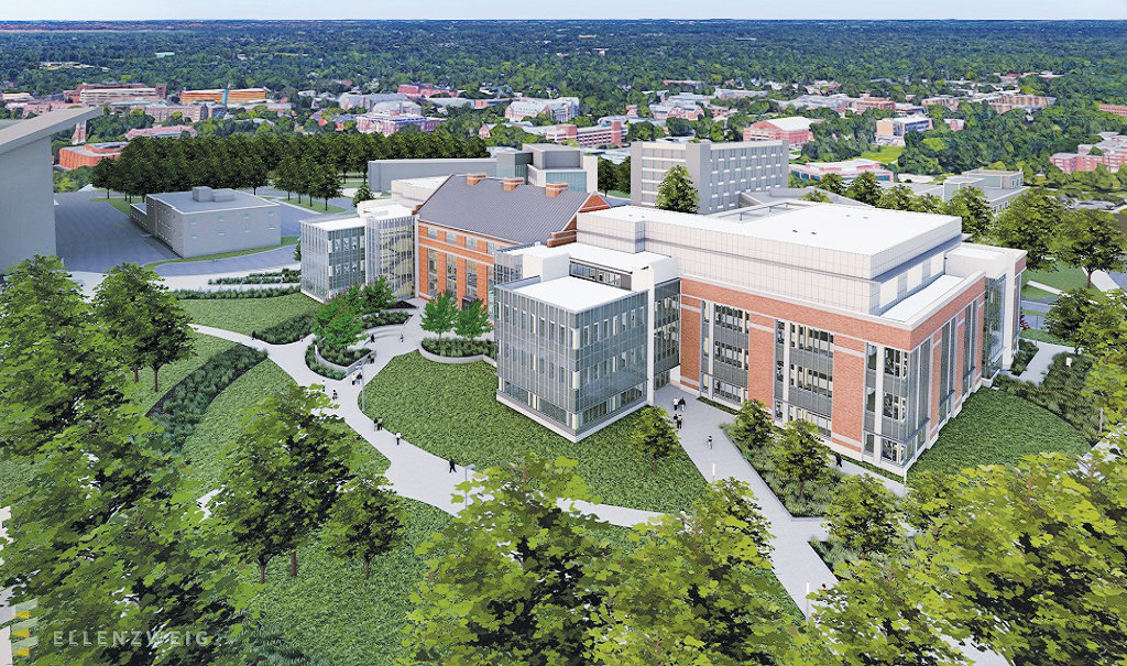 MSU's new STEM facility, scheduled to be finished in fall 2020, is designed and built by Ellenzweig Architecture, IDEO Design, IDSD, Granger Construction and Isaki Design.