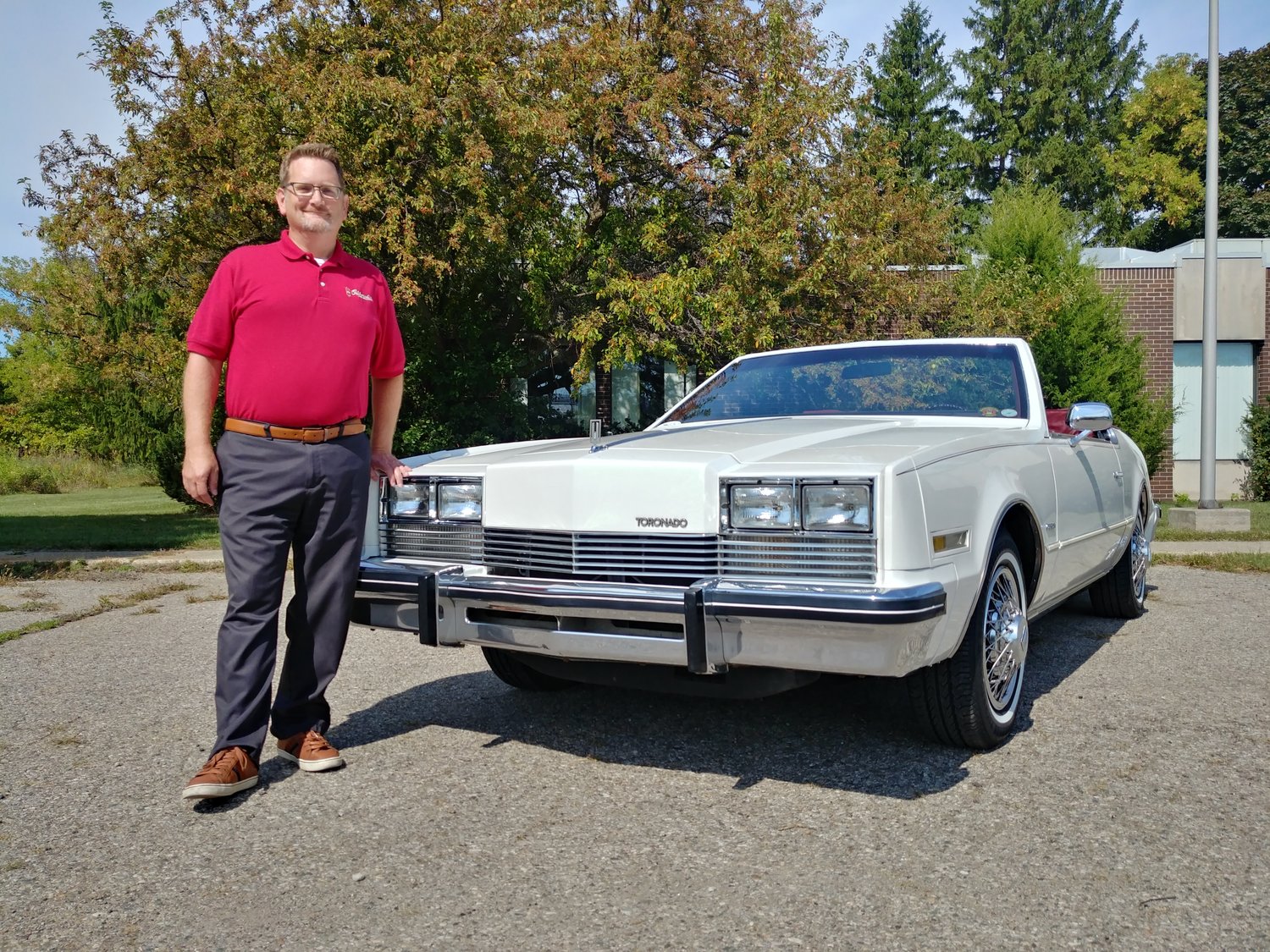 Evan Hope is a proud owner of a 1982 Oldsmobile Toronado convertible.