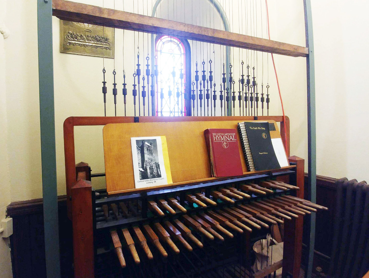 The Central United Methodist Church carillon was installed in 1951 with 36 bells ranging from 9 to 760 pounds.