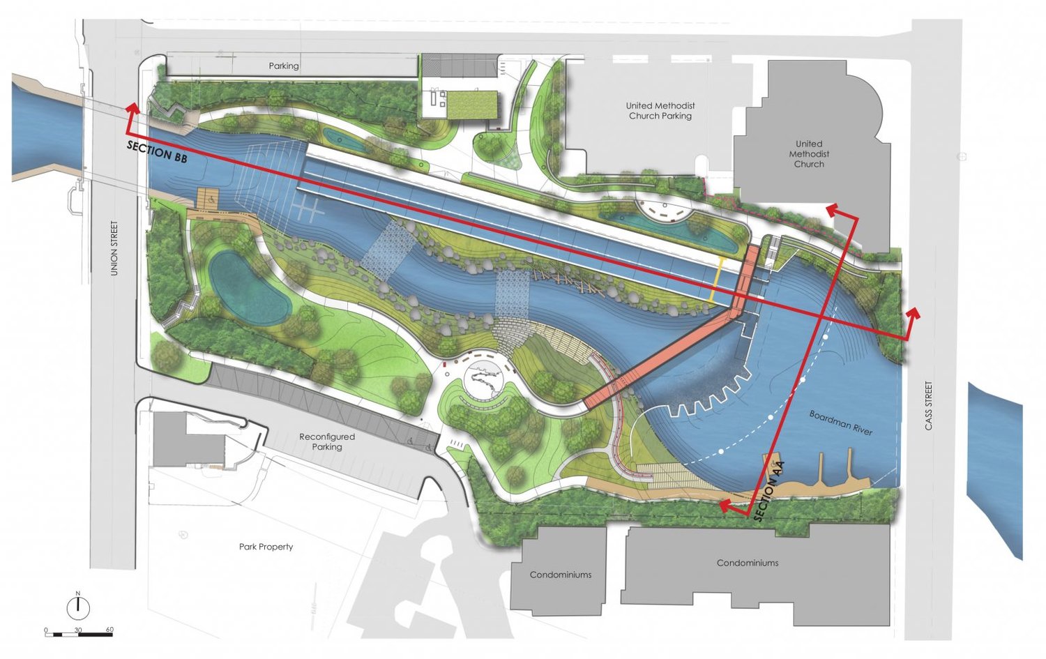 A rendering of the FishPass project.