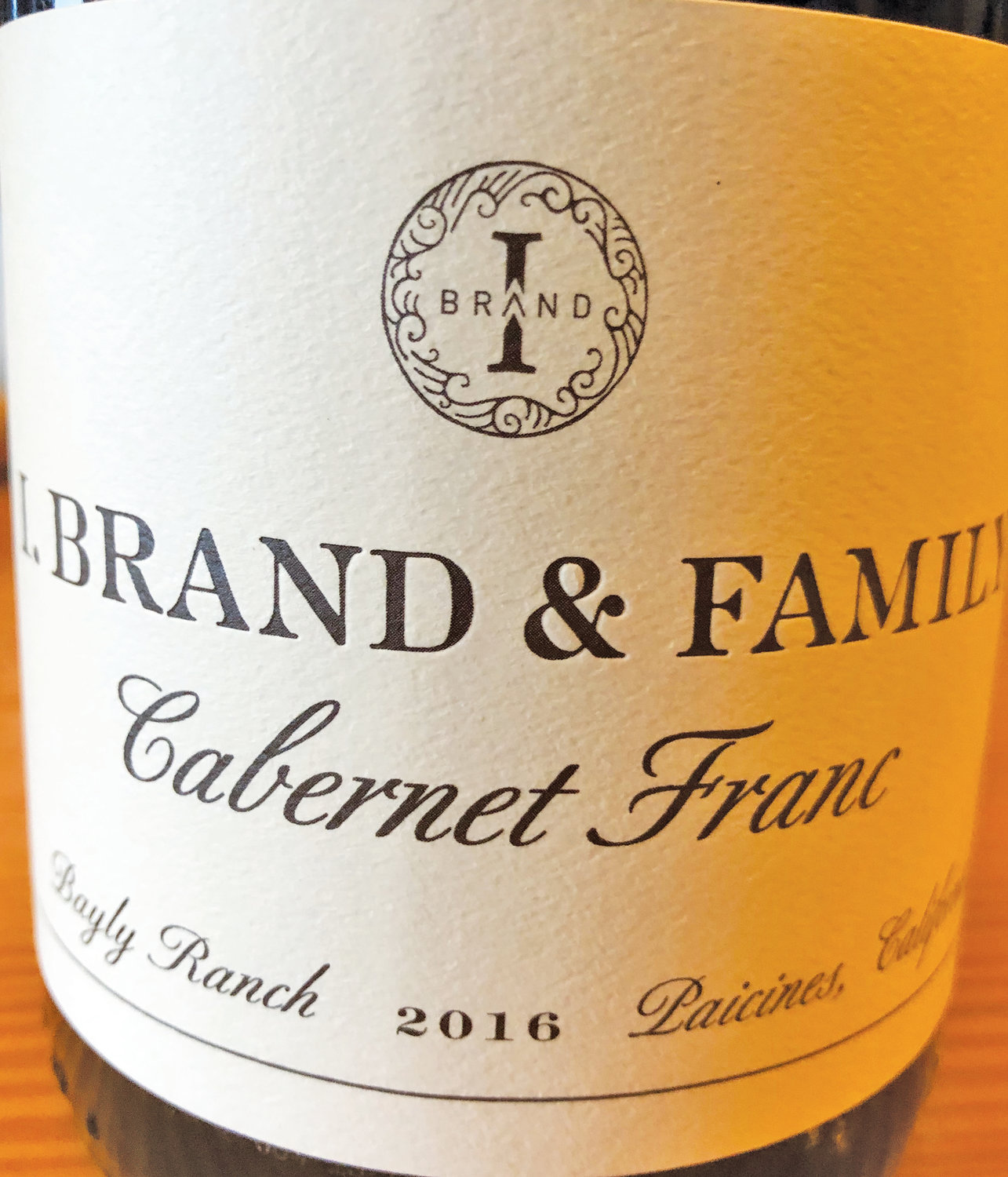 I. Brand & Family's Cabernet Franc.