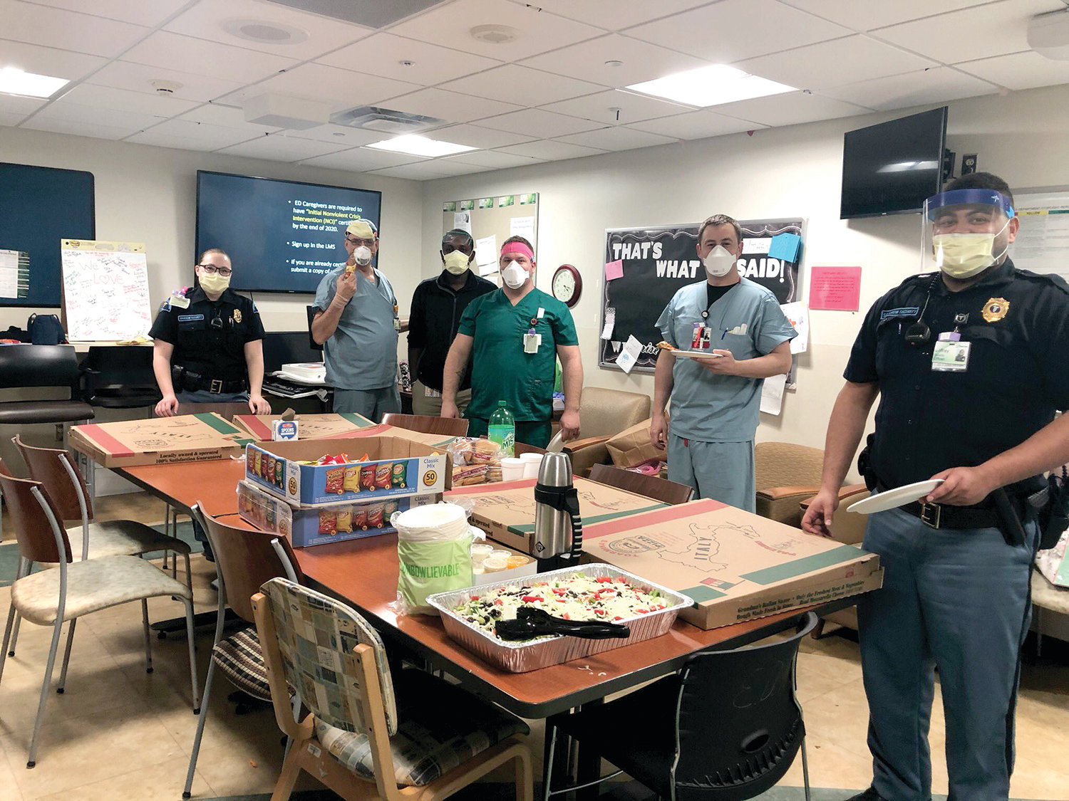 Last Saturday, Toarmina’s thanked Sparrow Health System first responders with a free round of pizzas. They plan to continue providing free food to Sparrow health professionals throughout this week.