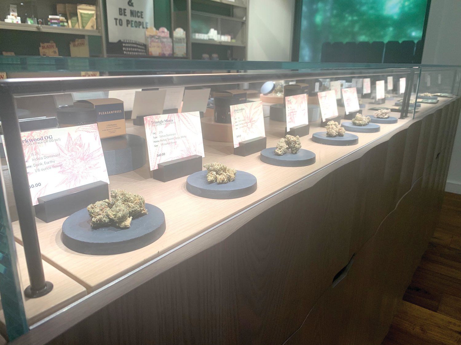 A selection of buds available for sale at Pleasantrees.